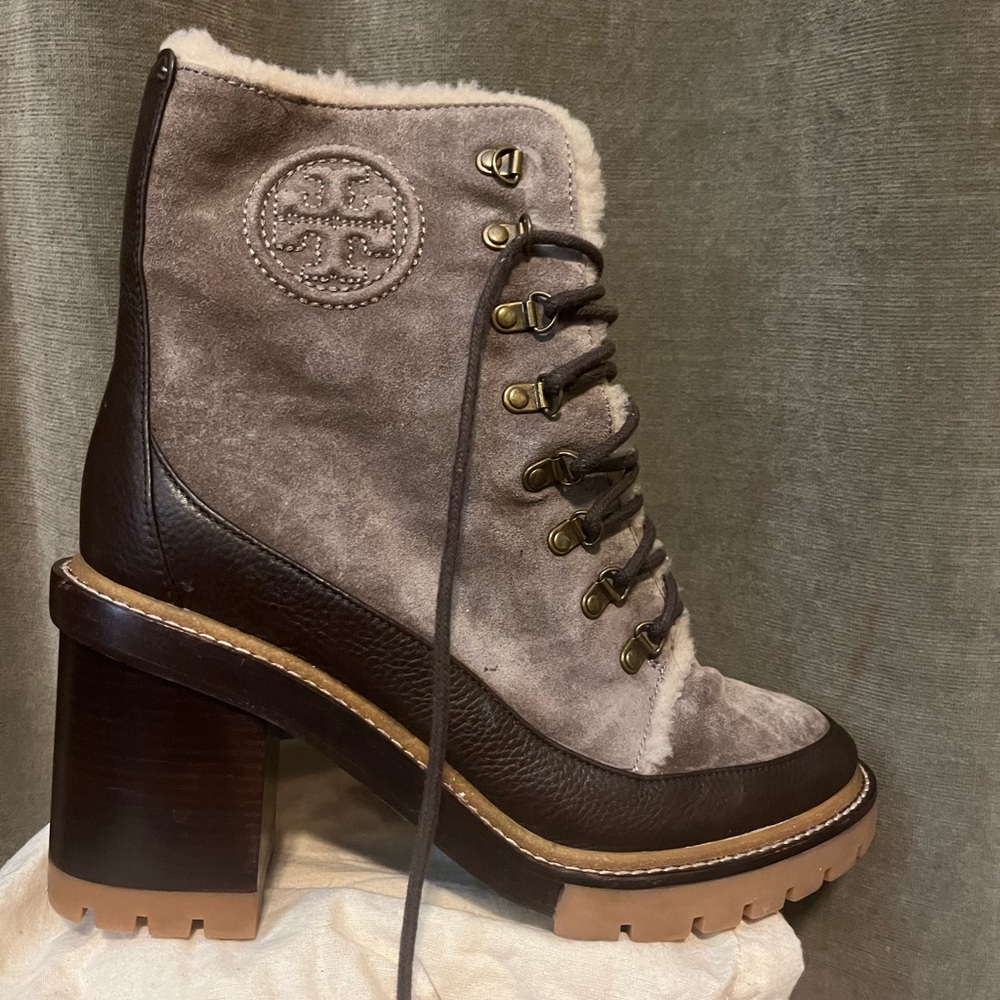 Tory Burch Women's Miller 95mm  Shearling Lug Sole Bootie
